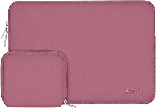 MOSISO Laptop Case 16 inch, 15-15.6 inch Laptop Sleeve Bag Compatible with MacBook Pro 16 M5 M4 M3 M2 M1, HP Acer Dell Lenovo ASUS Notebook, Neoprene Computer Sleeve Bag with Small Case, Dusty Rose