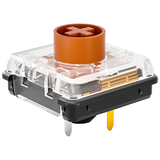 Kailh Choc V2 Low Profile Switch Brown Tactile, 4-Pin 50gf RGB SMD Gaming Mechanical Keyboard Switch (Choc Brown 72pcs)