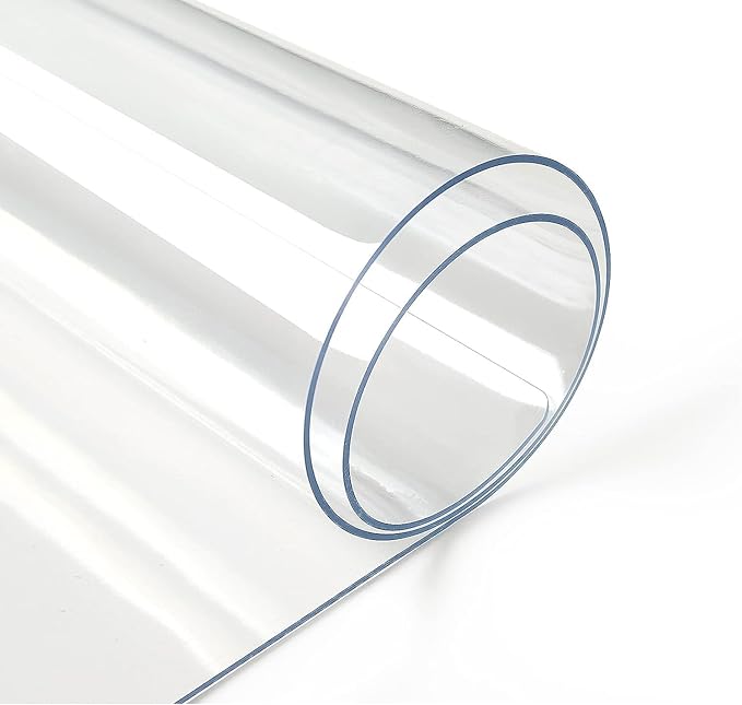 Deep Dream 1.5mm Clear Desk Cover Protector, 19×60 Inch Clear Desk Cover, Rectangular Vinyl Desk Pad, PVC Plastic Table Cover for Office, Dresser, Night Stand, Computer & Writing Desk Tabletop
