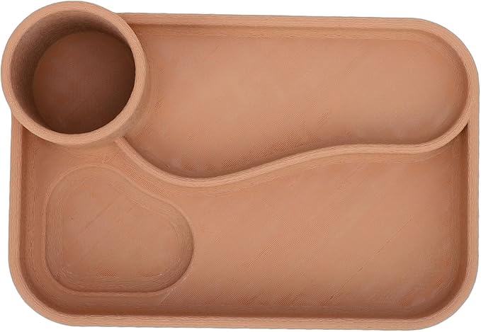 Desk Organiser, Plastic, Modern, Portable, Transparent Compartment, Pen Holder for Office Supplies, Dormitory, 24.9 x 16.5 cm