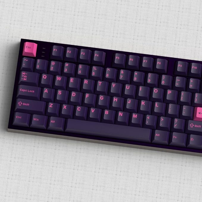 Guffercty kred Cherry Profile PBT Keycaps 156 Key Set, Oil Proof Fade Resistant Keycaps Fit 60%/65%/75%/80%/TKL/100% Mechanical Keyboard (Lively Pulse)