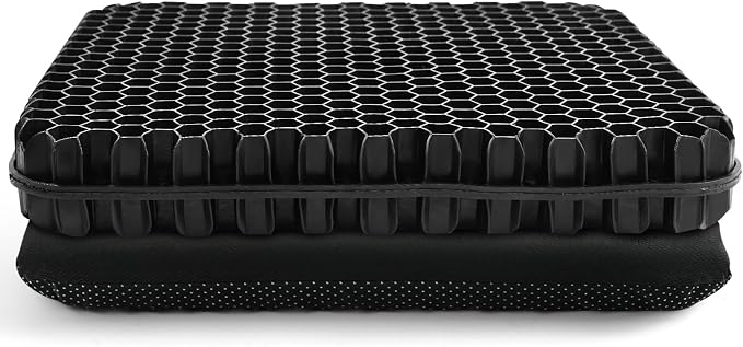 Gel Seat Cushion for Long Sitting - 16.5" x 14.5" x 2.4" (Extra Thick＆Soft) | Gel Cushion for People Over 185 lbs, Pressure Relief Cushion for Office Chair, Egg Cushions for Wheelchair, Gel Pad for Car