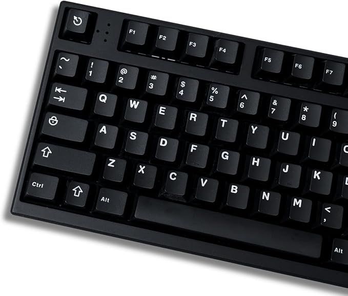Black WOB Keycaps Doubleshot Cherry Profile 121 Keys Custom Minimalist Keycaps Set for 60% 65% 70% 75% 100% Cherry MX Gateron Kailh Switches Mechanical Keyboards