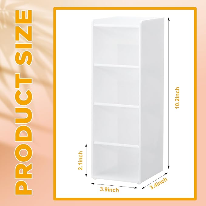 MotiMind Acrylic Pen Organizer Storage for 50 Markers Vertical Marker Organizer Acrylic Pen Display Holder for Office Desk Desktop Stationery Pencil Storage, White, 3.4 x 4 x 10.2 Inch