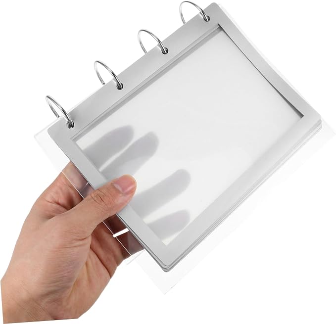 LABRIMP Transparent Acrylic Flip Display Stand for Menus and Calendars V Shaped Document Holder Sturdy and Stable Design for Restaurants Offices and Home Decor Easy to Clean