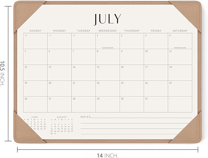Jotsome Desk Calendar 2026 - 2027 with Desktop Mat, Desk Pad Calendar From July 2026 to December 2027 14x10.5 inch, Desk Blotter Calendar for Home Office and School, Easy Planning, Gift for the Holidays, Apricot
