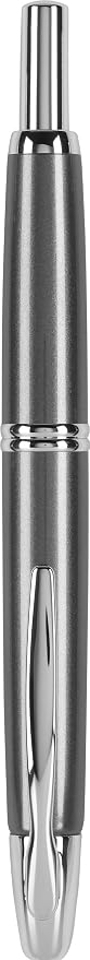 PILOT Vanishing Point Collection Refillable & Retractable Fountain Pen, Gun Metal Gray Barrel with Rhodium Accents, Blue Ink, Medium Nib (60533)