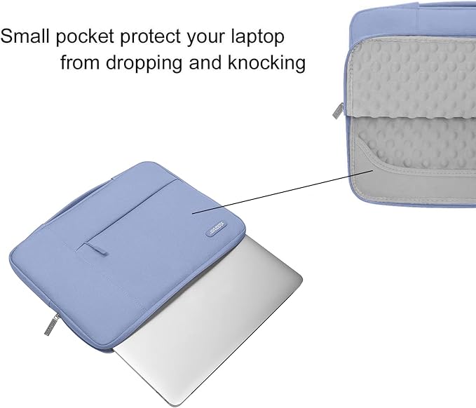 MOSISO Laptop Case 13 inch, Laptop Sleeve with Handle Compatible with MacBook Neo/Air/Pro 13 inch with A18/M5/M4/M3/M2/M1 Chip 2026-2016, Polyester Multifunctional Computer Bag, Pastel Blue