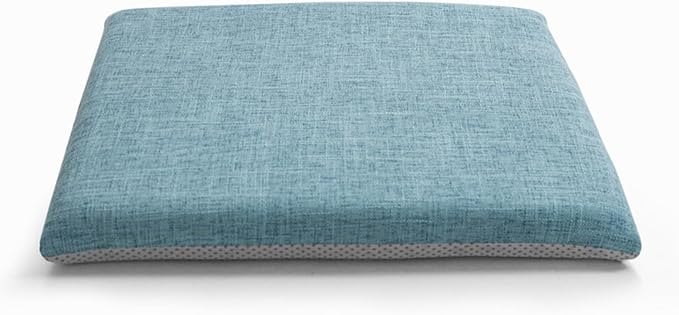 Lifup Chair Cushion Memory Foam Pads, Square Non-Slip Dining Chair Cushions with Ties for Home Office Restaurant Chair Patio Chairs Blue 16 x 16 Inch