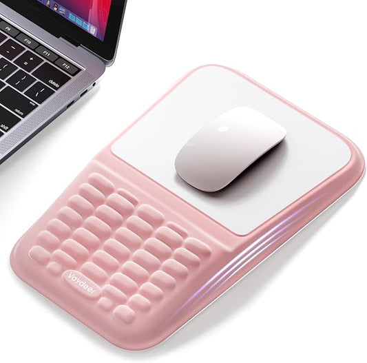 Vaydeer Ergonomic Mouse Pad with Wrist Rest – Memory Foam Mouse Pad with Wrist Support & Massage Bulge, Non-Slip PU Base, Relieves Carpal Tunnel Pain – Ideal Mouse Wrist Rest for Office & Home