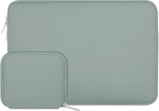 MOSISO Laptop Case 13.3 inch, 13-13.3 inch Laptop Sleeve Bag Compatible with MacBook Air/Pro 13/Pro 14 M5 M4 M3 M2 M1, HP Dell ASUS Lenovo, Neoprene Computer Sleeve Bag with Small Case, Antique Green