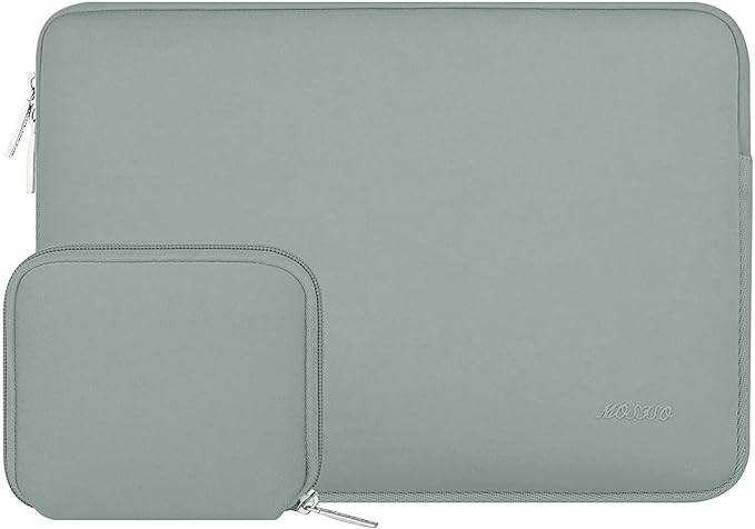 MOSISO Laptop Case 16 inch, 15-15.6 inch Laptop Sleeve Bag Compatible with MacBook Pro 16 M5 M4 M3 M2 M1, HP Acer Dell Lenovo ASUS Notebook, Neoprene Computer Sleeve Bag with Small Case, Antique Green
