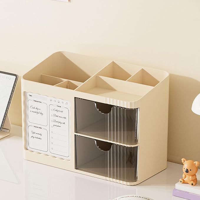 Stylish Desk Storage with Multiple Compartments for Keeping Supplies in Order Ideal for Work or Study Minimalist Desk Planner