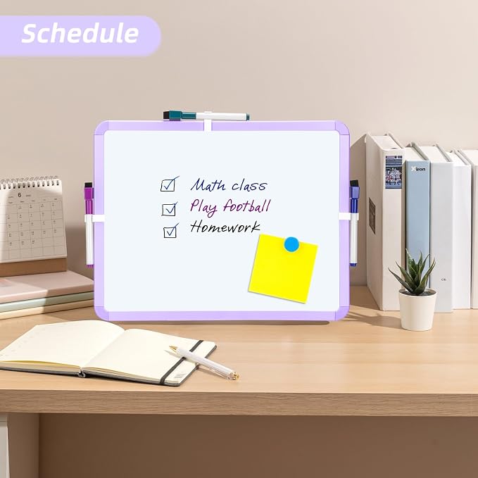 VUSIGN Small White Board Dry Erase, Purple