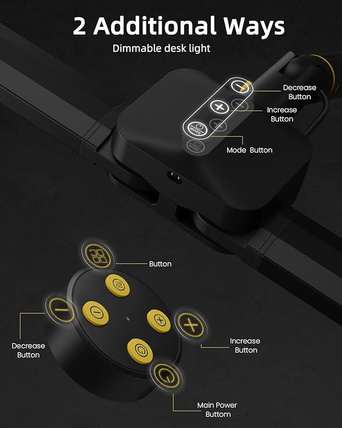 LED Desk Lamp for Home Office, Sensor Switch, 270° Rotatable & Extendable Aluminum Alloy Arm Desk Light, 24W Dimmable 3 Color Modes Eye-Caring Dual Lamp Head Monitor Reading Study Task