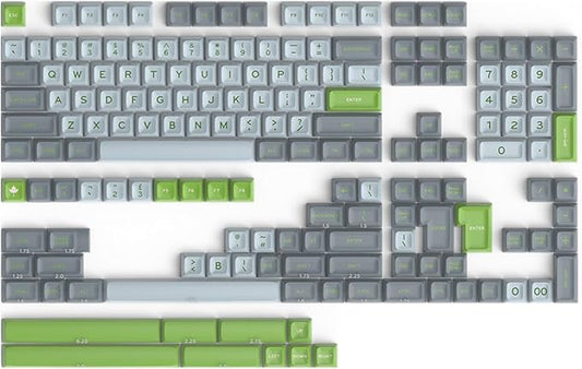 Guffercty kred SA Profile PBT Keycaps,172 Set Double Shot Durable Keycaps for Custom Mechanical Keyboard Mod Fit 60% 100% Layout for Gamers Typists (Lime)