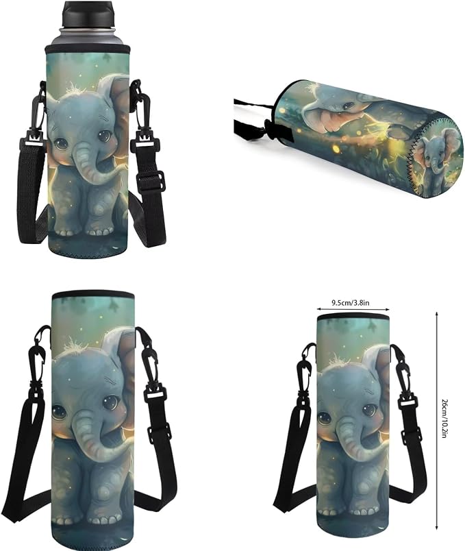 Ystardream Cute Elephant Backpack for Girls 7th Grade Kids School Backpack with Luch Bag for Girls Elementary Bookbag with Large Capacity Design Wear Resistant Pencil Case,Water Bottle Sleeve