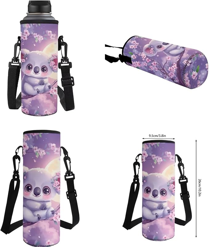 Ystardream Kawaii Koala Bookbag for Girls Backpack With Lunch Box Set 7th Grade Teens Student Elementary Prmary School Book Bag with Side Pocket for Water Sleeve Large Schoolbag Wear Resistant