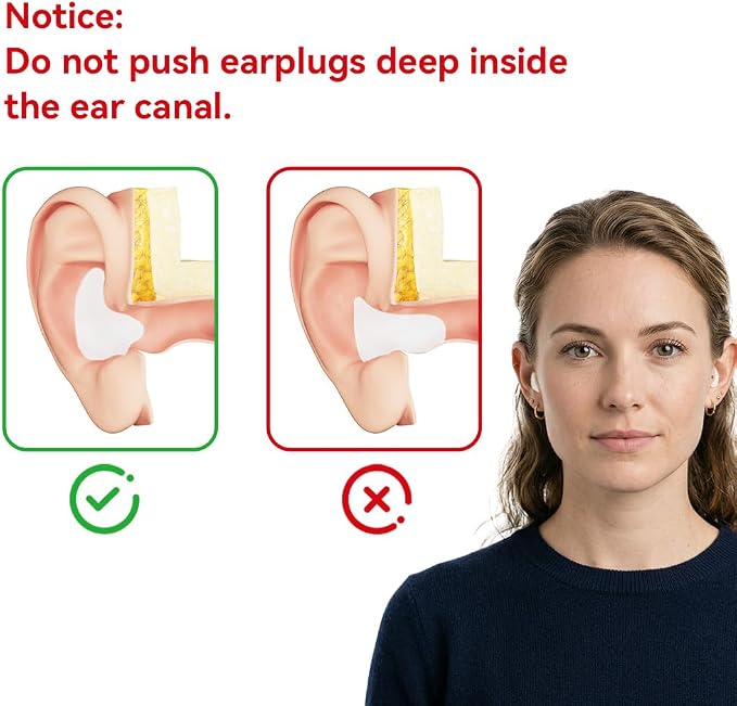 LYSIAN Moldable Soft Ear Plugs for Sleeping - Water Proof Noise Cancelling Wax Reusable Earplugs for Swimming, Travel, Flying - Suit for Side Sleeper, Kid and Adult