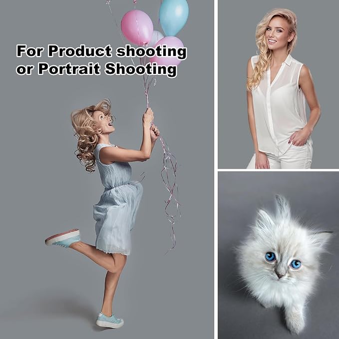 CPLIRIS 10x12ft Gray Backdrop Photography Grey Photo Shooting Background with Matt Surface for Protrait Photoshoot