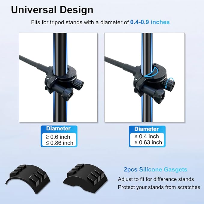JCWINY for Magsafe Mic Stand Phone Holder, Flexible Phone Holder for Microphone Stands Super Magnets iPhone Mic Stand Holder Music Stands Phone Mount for iPhone 15 14 13 12 Pro Max Plus Max Mini