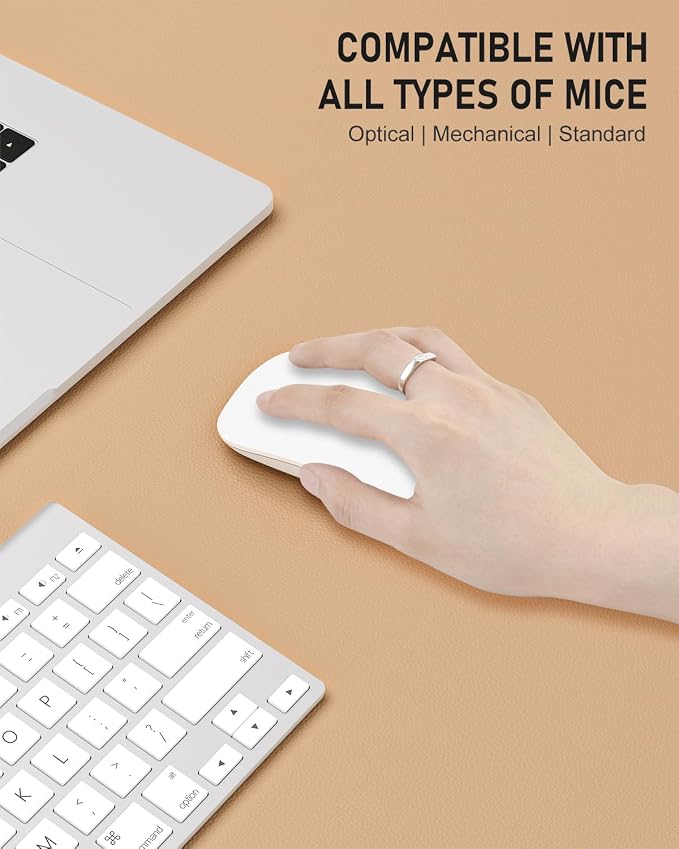 Desk Pad, 30" x 14" PU Leather Non-Slip Desk Mat Large Mouse Pad for Desktop, Waterproof Laptop Computer Writing Mat for Office, Home, Work, Gaming, Lead Yellow