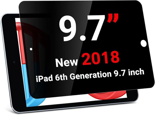 ZOEGAA Privacy screen Protector for iPad 6th 5th Generation (9.7 inch 2018/2017 & iPad Air 2), Anti Blue Light Glare Spy Private Filter