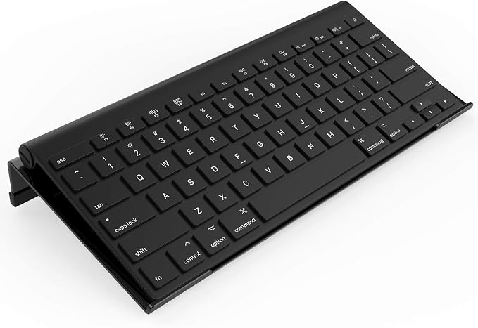 KOTEMON Mini Computer Keyboard Stand-11.8'' x 5.1''-Small Computer Keyboard Tray Acrylic Keyboard Holder for 78 Keys Universal Compact Keyboard, with Black Silicone Strip, Black