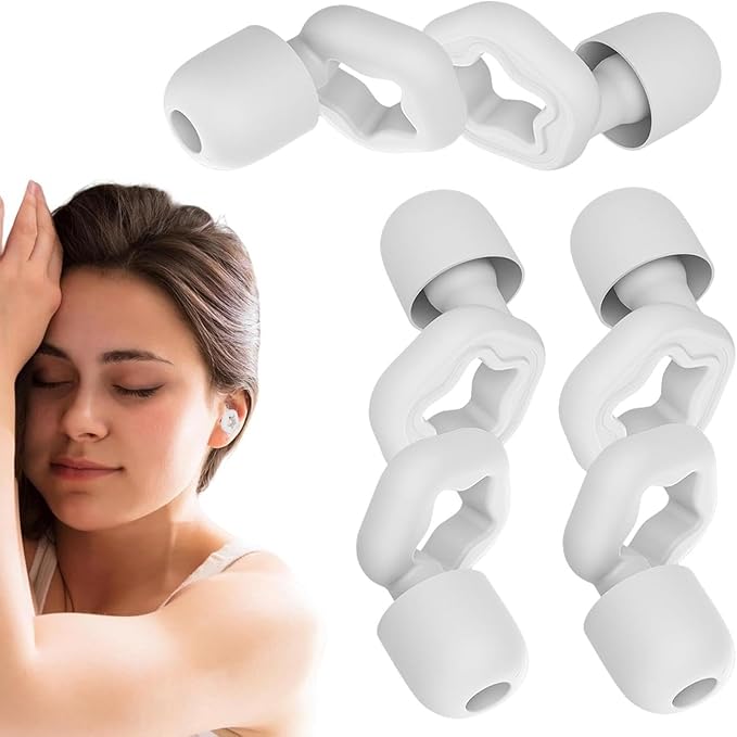 Ear Plugs for Sleeping Noise Cancelling,3 Pairs Reusable Hearing Protection Soft Silicone Ear Plugs for Noise Reduction,Shooting Ear Plugs for Travel Concerts Work Snoring Focus