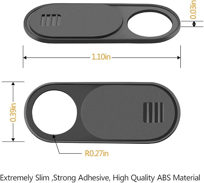 Webcam Cover, 0.035 Inch Ultra-Thin Slider Camera Cover for MacBook Pro, Laptop, Mac, PC, Surfcase Pro, iPhone, Protecting Your Digital Life (2 PCS)