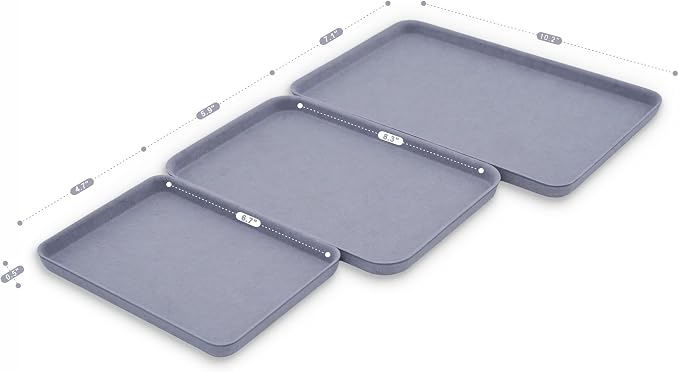 Felt Desk Tray DND Dice Game Holder EDC Catchall Caddy Glacier Gray
