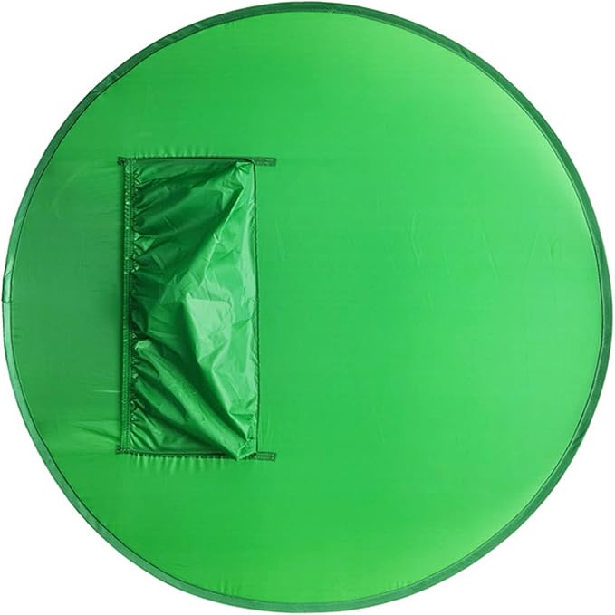 Round Green Screen Backdrop, 142cm Round Screen Backdrop Portable Green Screen Chair Background for Video Chats Video Conference Game Single Layer