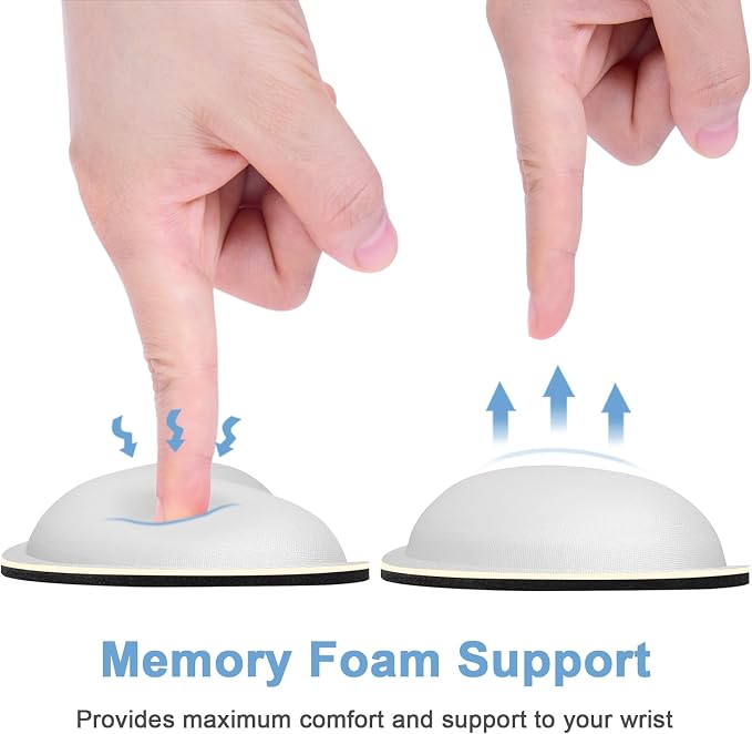 Dapesuom Mouse Wrist Rest, Ergonomic Memory Foam Mouse Wrist for Computer Desk Mats Support, Hand Rest Pad Cushion for Gaming, Office, Laptop, Men, Women, Pain Relief & Easy Typing, Space Gray