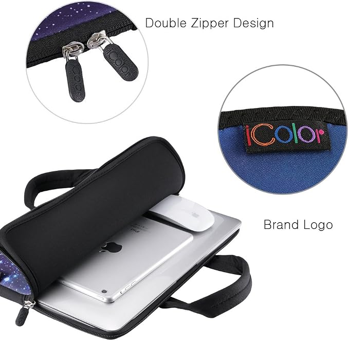 icolor 14 15 15.4 15.6 inch Laptop Bag Handle Chromebook Sleeve Computer Protect Notebook Cover Soft Carrying Travel Case ICB-25