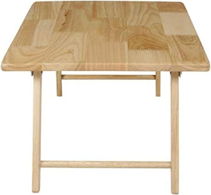 PJ Wood Folding Laptop Desk Tray, Lightweight Portable Table for Bed or Couch Computer Work, Eating at Home, Small Spaces, 24 Inch, Natural