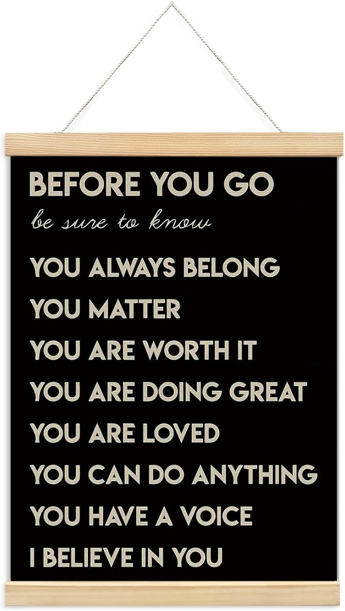 foedor Mental Health Posters,Positive Affirmations Wall Sign Decor Posters for Health Office,Inspirational Wall Art for Office Bedroom Kids Playroom Wall Decor,12x16 In