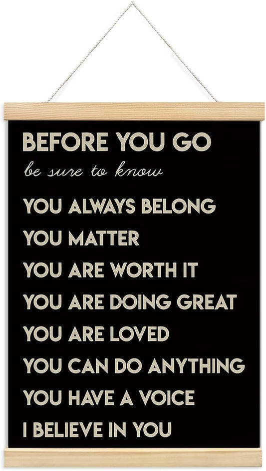 foedor Mental Health Posters,Positive Affirmations Wall Sign Decor Posters for Health Office,Inspirational Wall Art for Office Bedroom Kids Playroom Wall Decor,12x16 In