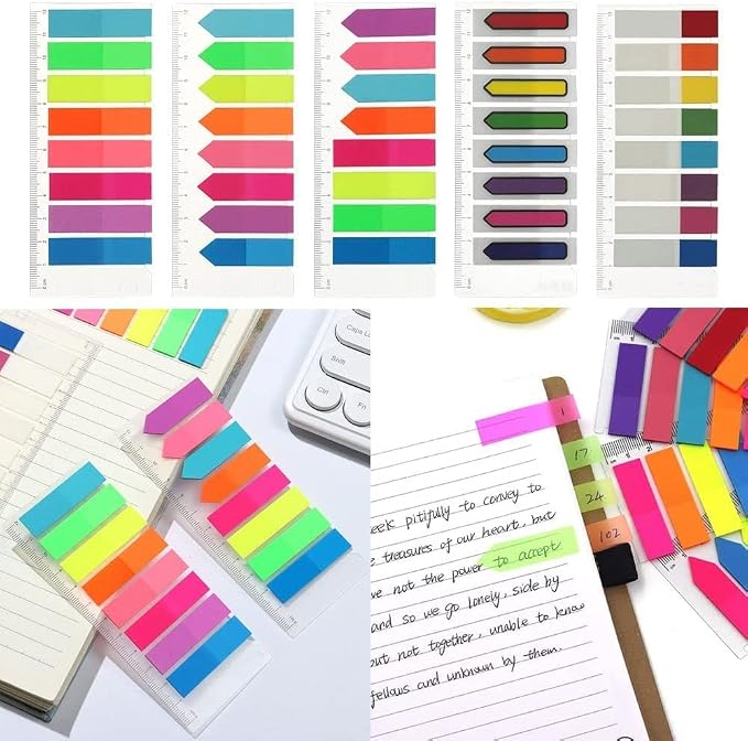 80Pcs/Set Bookmark Stationery Index Flags Office Supplies Tab Strip Label Paster Sticker Loose-Leaf Memo Pad Sticky Notes(4)