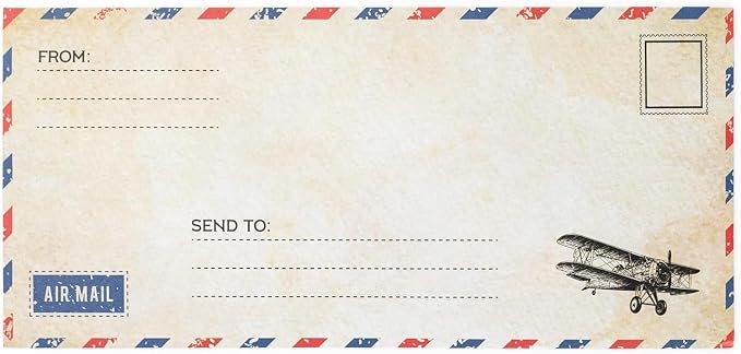 200 Pack Airmail Paper and Envelopes Set -120 Airmail Writing Paper and 80 Envelopes Blue Airmail and Airmail Envelopes for Invitations, Love Letters, Letters to Troops, Christmas Letter 8.5 x 11 inch