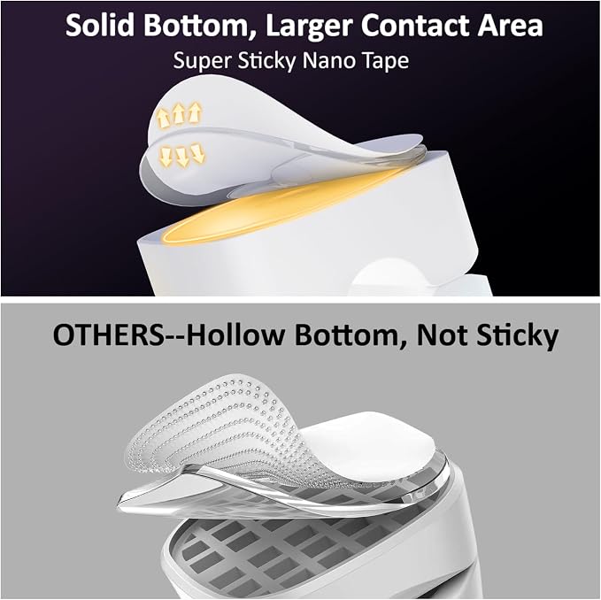 Daisyhome Rotatable Cord Organizer, Strong Adhesive Spring Cable Clips | Enhanced Cable Organizer Cord Clips, Desk Cord Holder for Nightstand, Office Accessories and Car (4*White+4*Black)