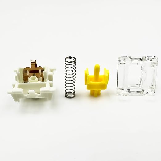 Gateron G Pro 3.0 Yellow Switches for Mechanical Keyboard,3-Pin 50gf Linear/Pre-Lubed/Pin-Enhanced Switches(108pcs,Yellow,3-Pin)