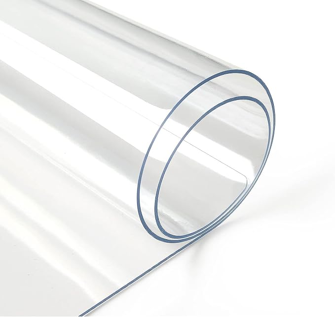 Deep Dream 1.5mm Clear Desk Cover Protector, 48×84 Inch Clear Desk Cover, Clear Desk Mat, Table Cover Tablecloth Protector Rectangle, Table Protector for Dining Room Table