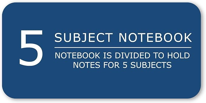 Roaring Spring Environotes Recycled Spiral Notebook, 5 Subject, 11" x 9", 160 Perforated Sheets, 20 lb Bio-Based Paper, College Ruled w/ Margin, Assorted Earthtone Covers, Double Pocket, 4 Dividers, Made in USA