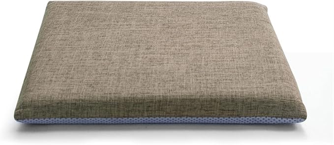 Lifup Chair Cushion Memory Foam Pads, Square Non-Slip Dining Chair Cushions with Ties for Home Office Restaurant Chair Patio Chairs Brown 18 x 18 Inch