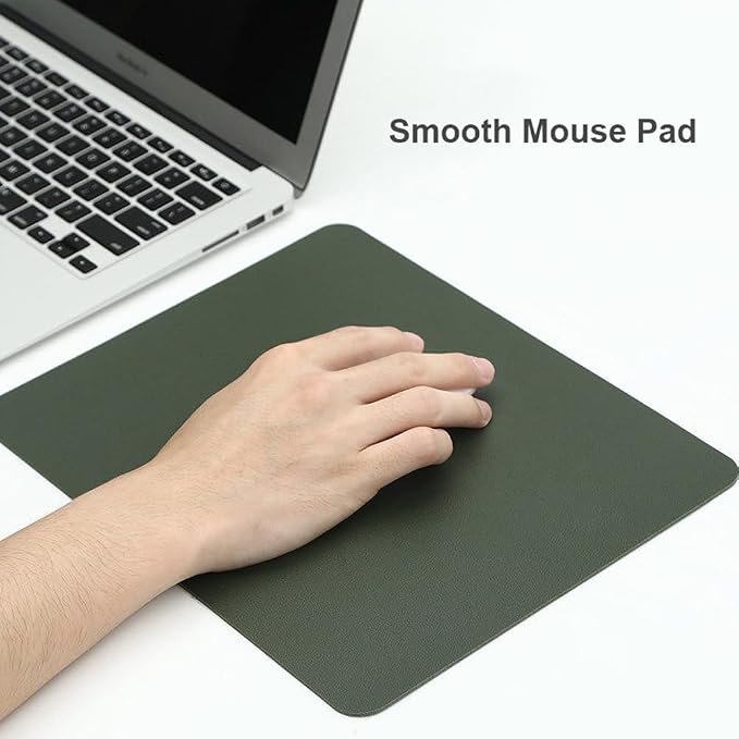 Leather Desk Pad Dual-Sided Office Desk Mat Waterproof,Large Table Cover Protector Smooth Mouse Pad Writing Gaming Mat for Laptop Keyboard (Green Blue,35.4x15.7in/90x40cm)