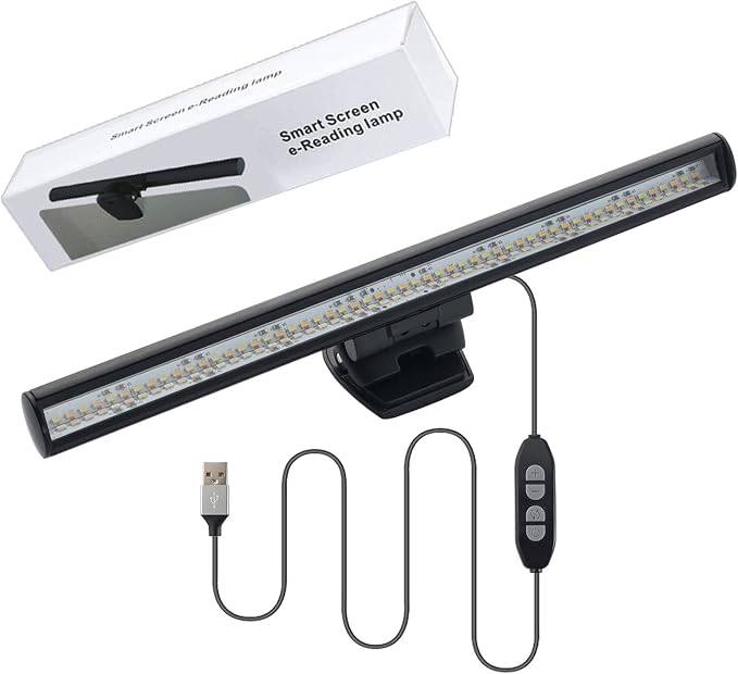 Laptop Monitor Light Bar Reading LED Laptop Keyboard 3 Color Temperature Modes USB Light LED Computer Monitor Light with USB Powered for Work and Office Eye Health Care Portable for Travel