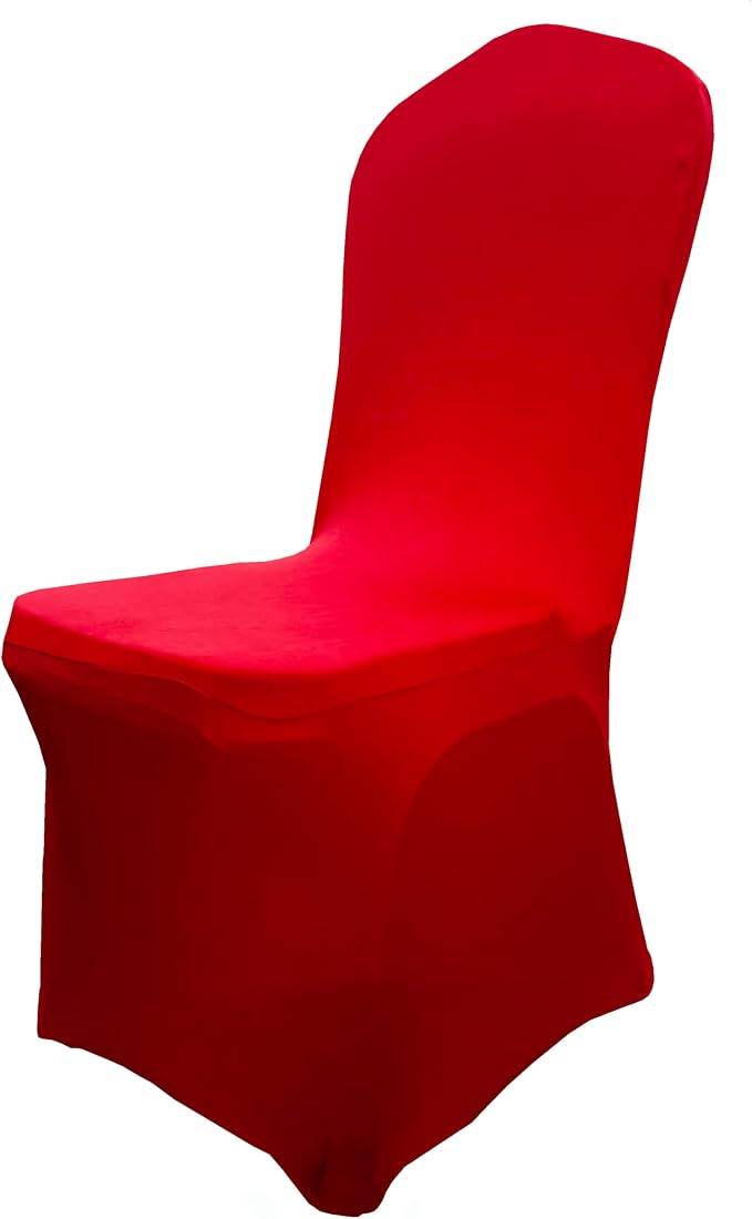 Stretch Polyester Dining Chair Cover Slipcover for Wedding Banquet Party Dining Room (Red)