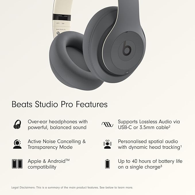 Beats Studio Pro with AppleCare+ for Headphones (2 Years) - Sand Gray