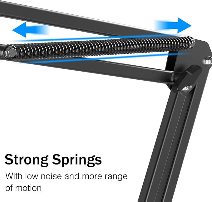 Microphone Arm Stand, FIFINE Suspension Boom Scissor Mic Stand with Heavy Duty Clamp, 3/8" to 5/8" Adapter, for Voice-Over, Gaming, Recording, Studio, Home Office (CS1)