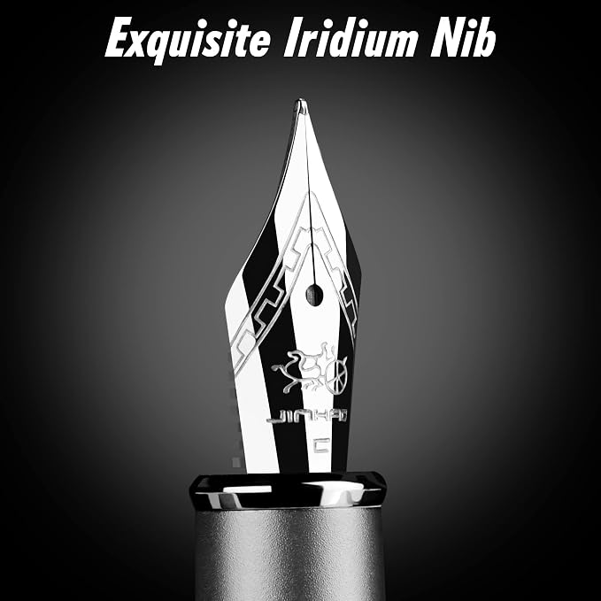 JINHAO Fountain Pen Medium Nib, Includes Ink Cartridges & Converter, Perfect Weight, Optimal Flow, No Skips